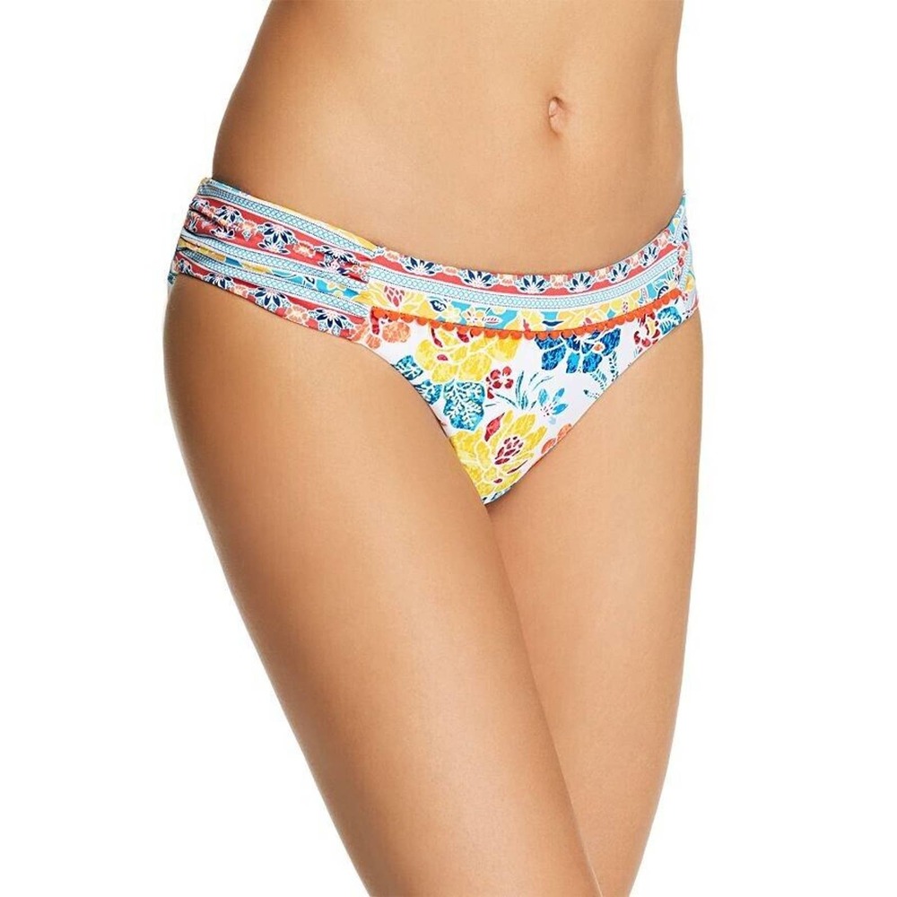Lucky Brand Women Las Dalias Shirred Bikini Bottom